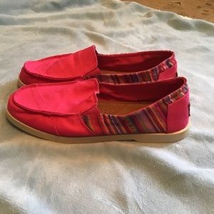 LAMO pink espadrilles, 9, Patterned back part, EUC